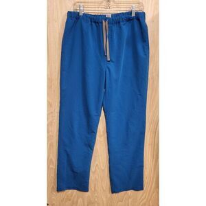 Figs Pisco Basic Scrub Pants Men Size L‎ Alps Blue Straight Leg Medical.